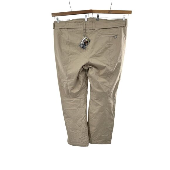 Bogner Beige Polyamid Pants US 56 With Zipper Details & Belt NEW Insulated - Picture 2 of 15